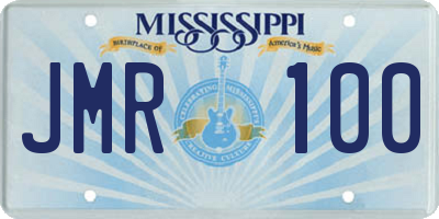 MS license plate JMR100