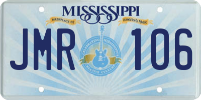 MS license plate JMR106