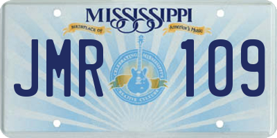MS license plate JMR109