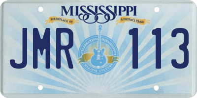 MS license plate JMR113