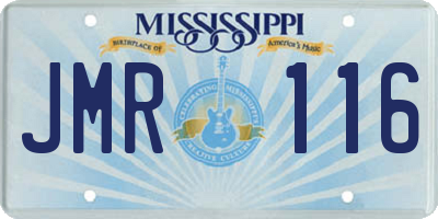 MS license plate JMR116