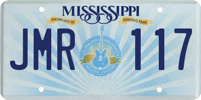 MS license plate JMR117