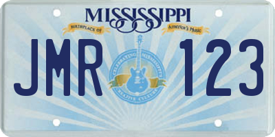 MS license plate JMR123