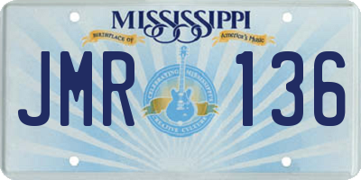 MS license plate JMR136