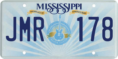 MS license plate JMR178