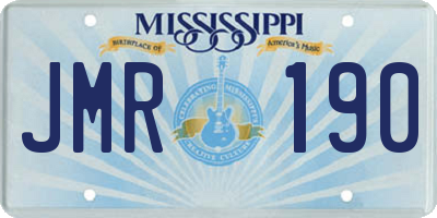 MS license plate JMR190