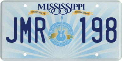 MS license plate JMR198