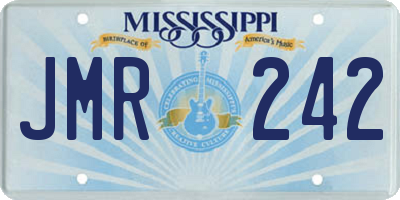 MS license plate JMR242
