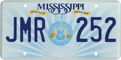 MS license plate JMR252