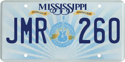MS license plate JMR260