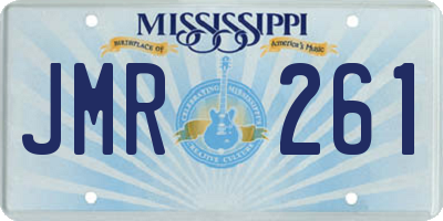 MS license plate JMR261