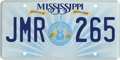 MS license plate JMR265