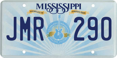 MS license plate JMR290
