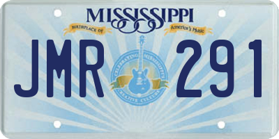 MS license plate JMR291