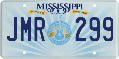 MS license plate JMR299