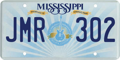 MS license plate JMR302