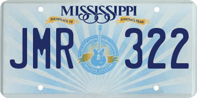 MS license plate JMR322