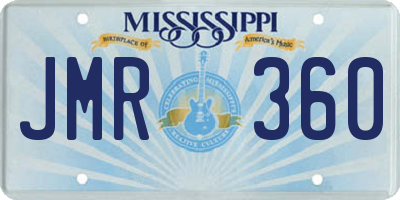 MS license plate JMR360