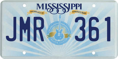 MS license plate JMR361
