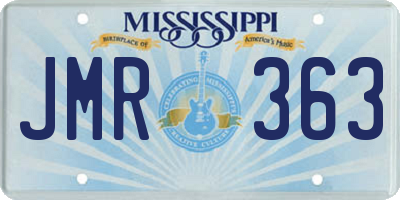 MS license plate JMR363