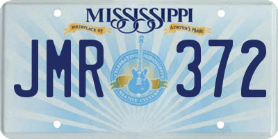 MS license plate JMR372