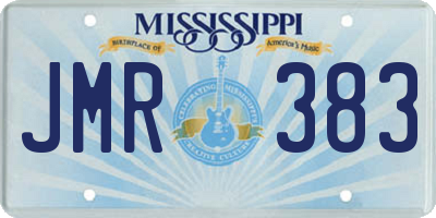 MS license plate JMR383