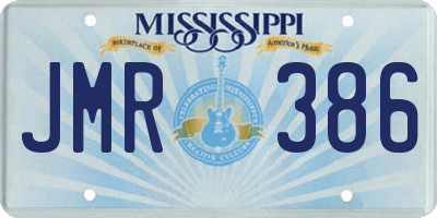 MS license plate JMR386