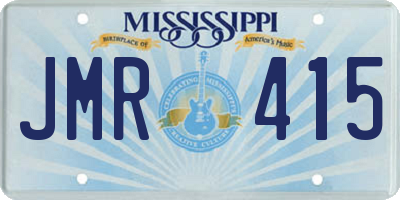 MS license plate JMR415