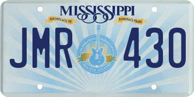 MS license plate JMR430