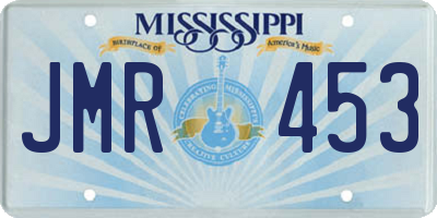 MS license plate JMR453