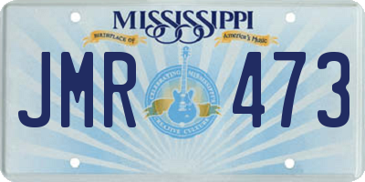 MS license plate JMR473