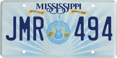 MS license plate JMR494