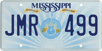 MS license plate JMR499