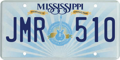 MS license plate JMR510