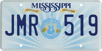 MS license plate JMR519