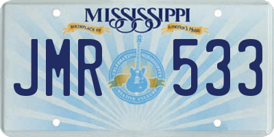 MS license plate JMR533