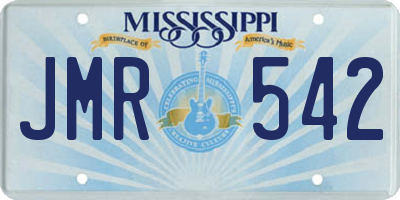 MS license plate JMR542