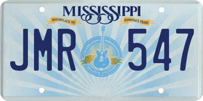 MS license plate JMR547