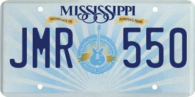 MS license plate JMR550