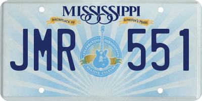 MS license plate JMR551