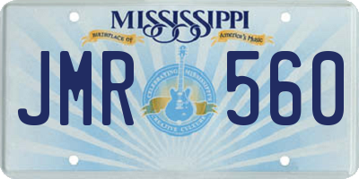 MS license plate JMR560