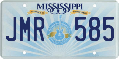 MS license plate JMR585