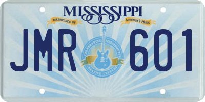 MS license plate JMR601