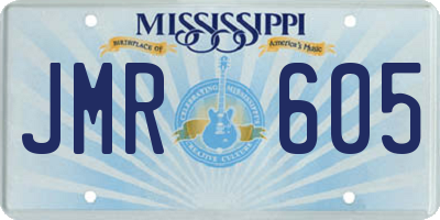 MS license plate JMR605
