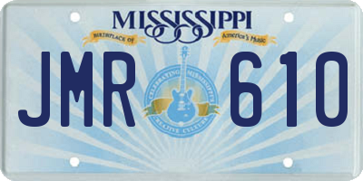 MS license plate JMR610
