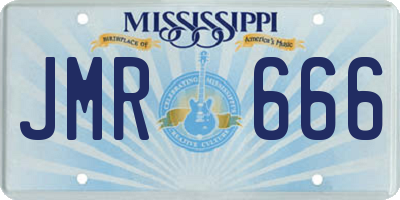 MS license plate JMR666