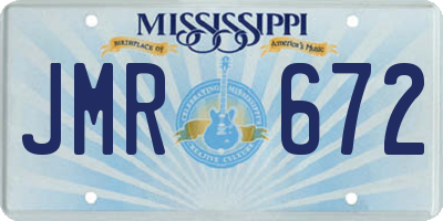 MS license plate JMR672
