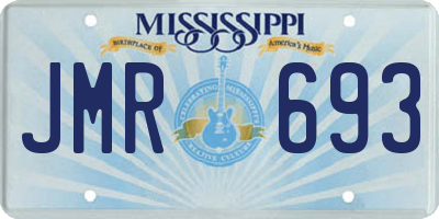 MS license plate JMR693