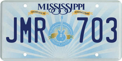 MS license plate JMR703