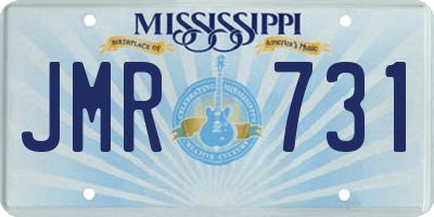MS license plate JMR731